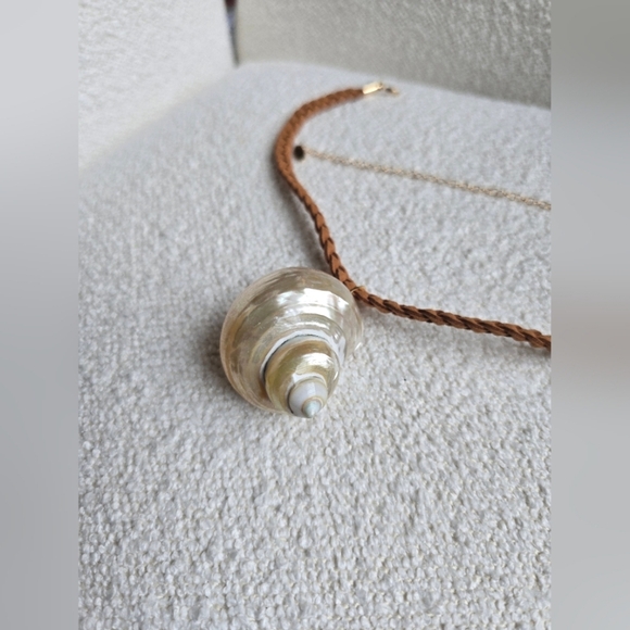 NWT! Free People × Serafina, Sara Choker, Neutral Tan, $38 - Picture 6 of 8